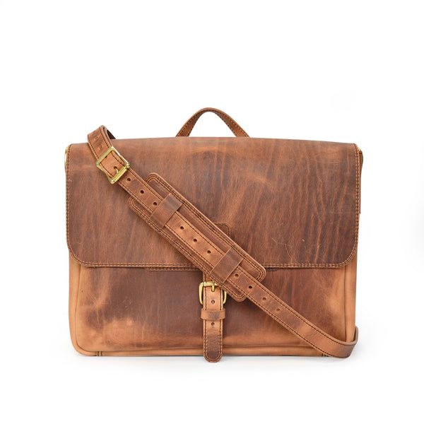 Genuine Leather Mens Clutch Bag Briefcase 12 Inches Large Handbag