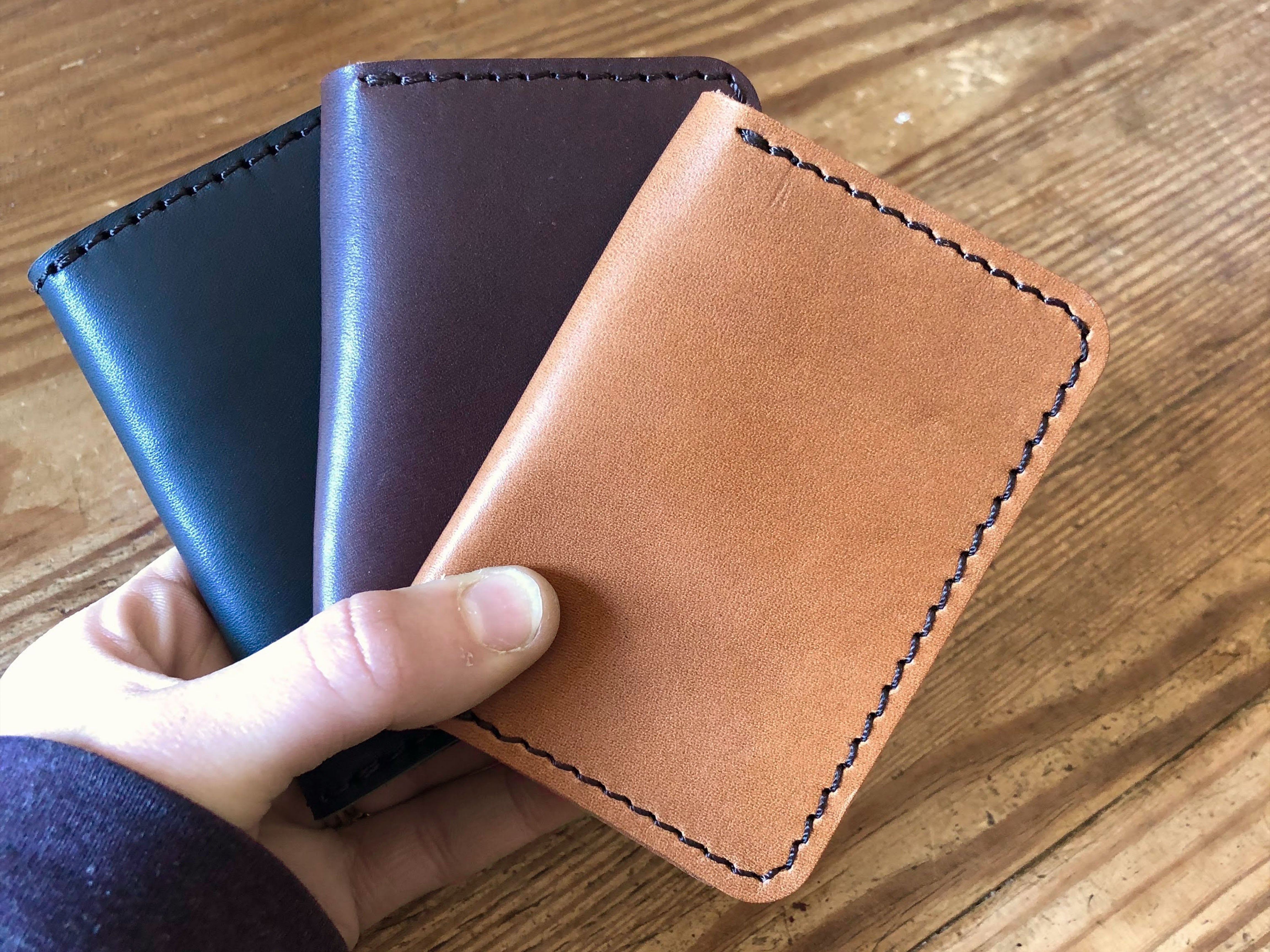 Leather Business Card Wallet - Simple Slim Card Case – Marlondo Leather Co.