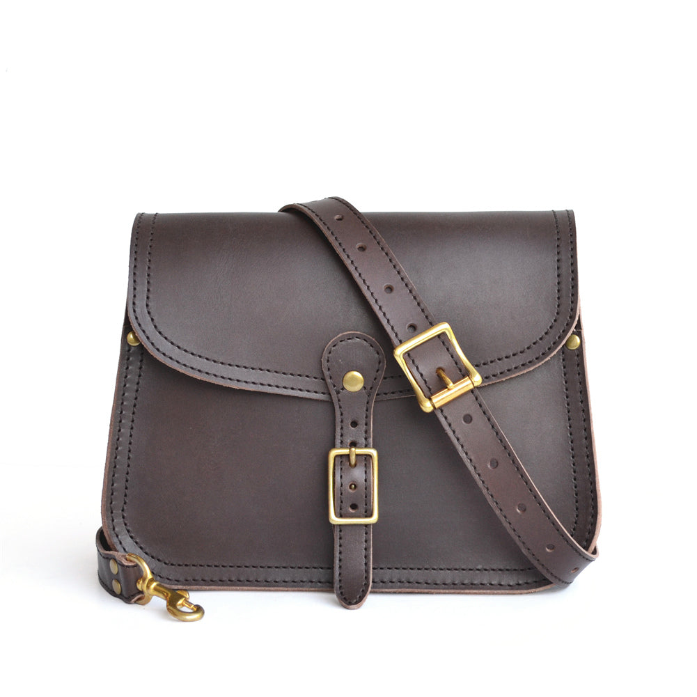 Chloé | Buckle Ascot Marcie brick red leather crossbody saddle bag purse |  eBay