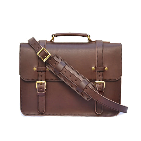 Full Grain Leather Briefcase Men's Messenger Bag Vintage 15 Leather L –  ROCKCOWLEATHERSTUDIO