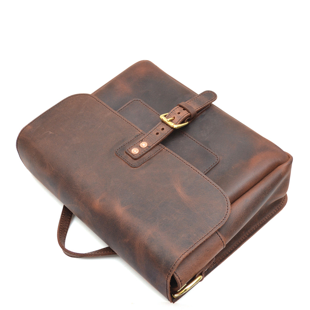 Men Messenger Bag Full Grain Leather Shoulder Bag Postman Bag ZB73 –  ROCKCOWLEATHERSTUDIO