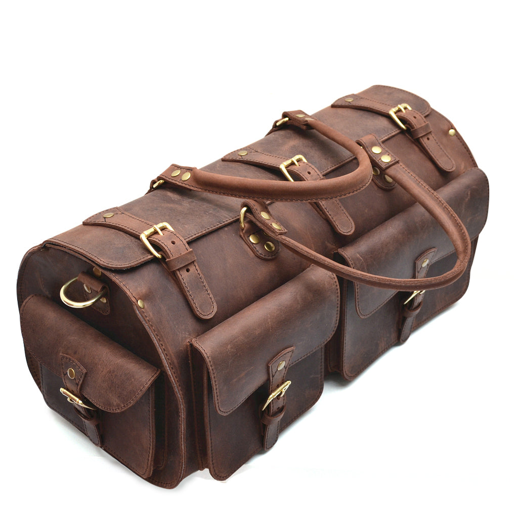 Weekender Duffle Bag - Mens Leather Overnight Bag – Marlondo